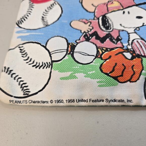Vintage Peanuts Chicago Baseball Tote Bag Charlie Brown Snoopy Horizon USA NWT - Picture 5 of 11